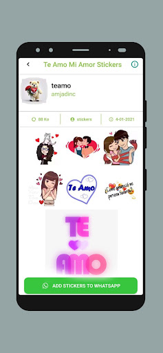 Te Amo  Mi Amor  Stickers Screenshot 1 - AppWisp.com