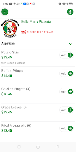 Bella Maria Pizzeria Screenshot 4 - AppWisp.com