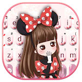 Lovely Bowknot Girl Keyboard Theme icon