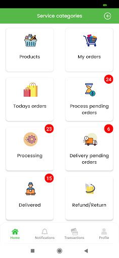 Android application Buyerday Seller screenshort
