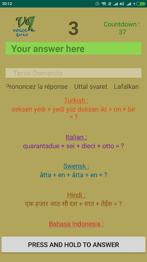 Voice Quiz Screen 3