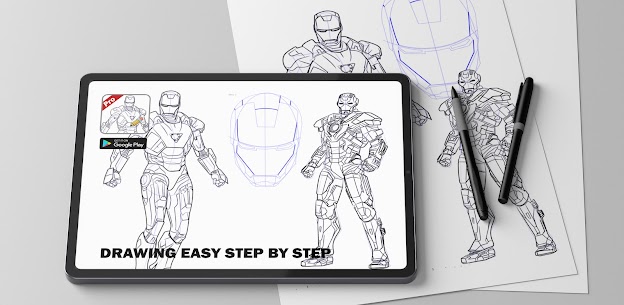 How to Draw Iron Superhero Man 1