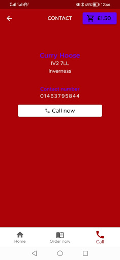 Android application Curry Hoose screenshort
