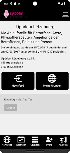 Android application Lipödem Lëtzebuerg asbl screenshort