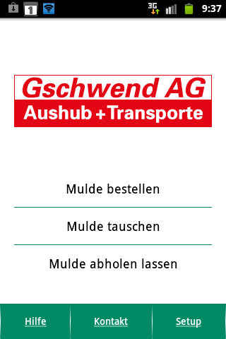 Android application Muldenservice St. Gallen screenshort