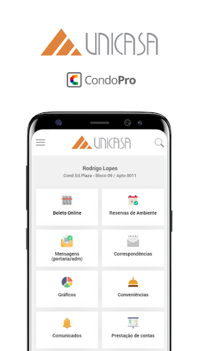 Android application Unicasa screenshort