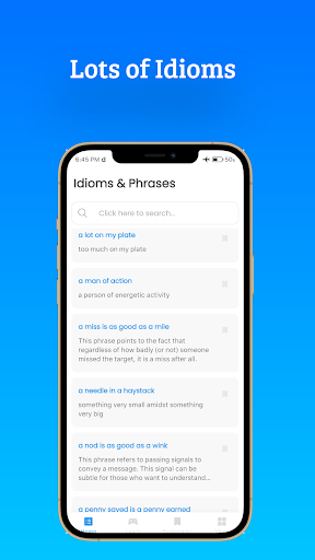 Screenshot of Idioms & Phrases English