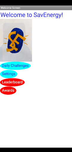 Android application SavEnergy screenshort