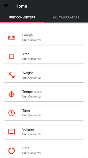 Android application Unit Converter & Calculator screenshort
