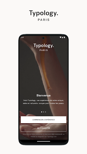 Android application Typology - Soins de la peau screenshort