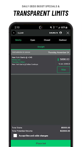 PlayUp Sports Betting NJ Screen 2