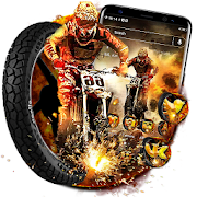 Motocross Biker Theme Launcher