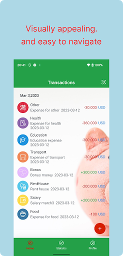 Android application Novaki Smart Expense screenshort