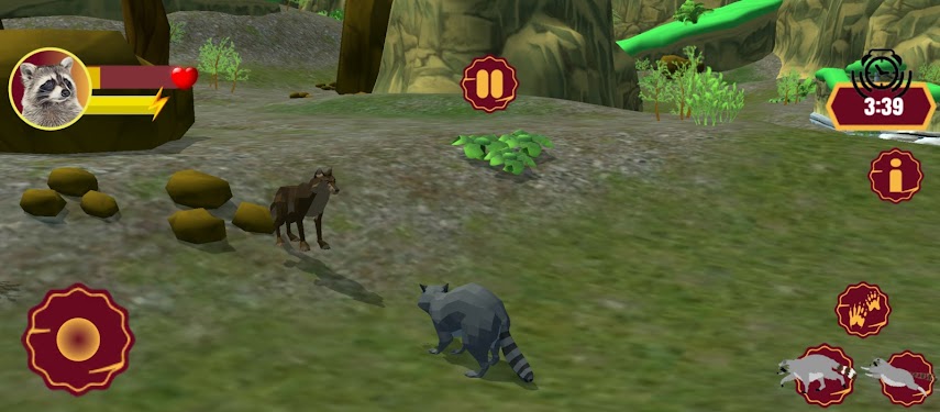 #4. Raccoon Jungle simulation 3D (Android) By: MEAK Gaming
