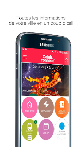 Android application Calais connect' screenshort