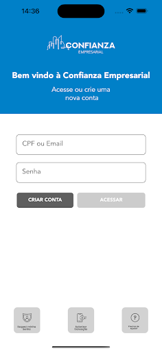 Android application Confianza Empresarial screenshort