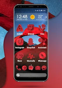Apolo Red - Theme Icon pack Wa