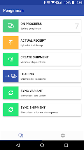 Android application Izzy Transport screenshort