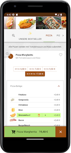 Rialto Pizza Service Screen 3
