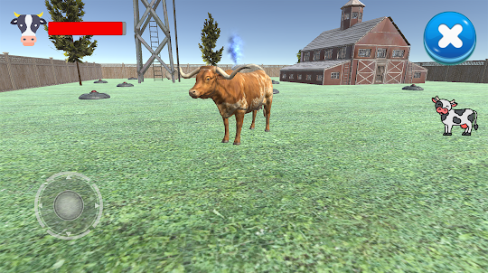 Simulador de vaca e touro