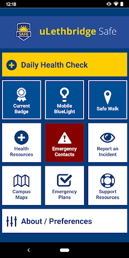 Android application uLethbridge Safe screenshort