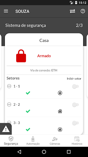 Android application Unifort Monitoramento screenshort