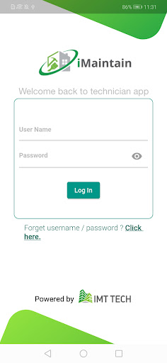 Android application Imttech Imaintain Demo screenshort