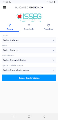 Android application ISSEG Associado screenshort