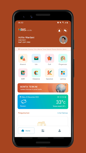 HRIS Mobile Gelora Screen 2