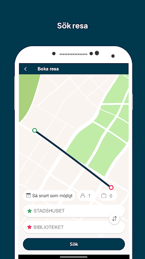 Västtrafik Buss on demand Screen 2