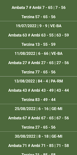 Numeretto e cadenza Screen 2