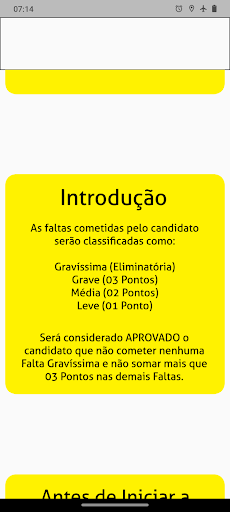 Teste de Direção Screen 2