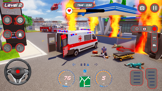 Ambulance Simulator Games 3D 1.0 APK + Мод (Unlimited money) за Android
