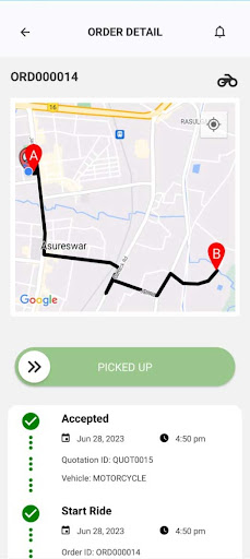 Parcel Pro Driver Screen 2