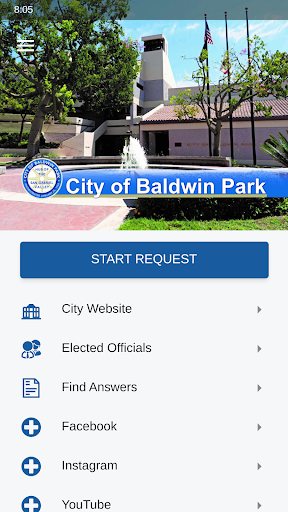 Android application Baldwin Park Connect screenshort