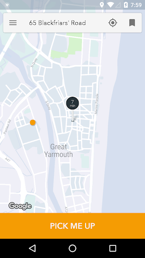 Android application Anglia Taxis screenshort