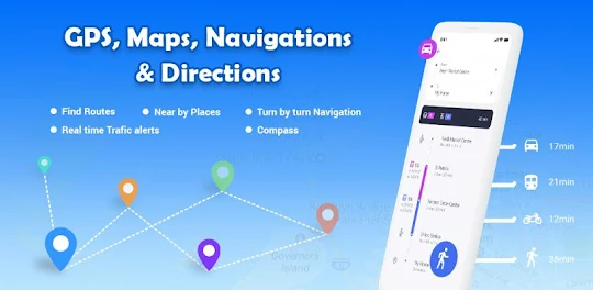 GPS、地図、音声ナビゲーションと目的地