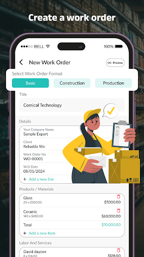Work Order Generator Screen 3