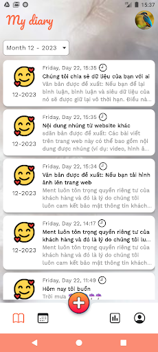 Menty Diary Screen 2