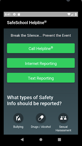 Safe Schools Helpline Screen 2