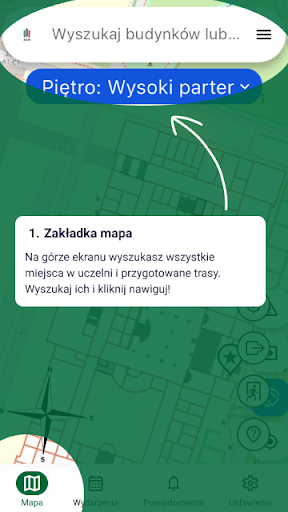 Android application AGH nawigacja - BETA screenshort