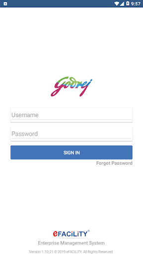 Android application Godrej-eFACiLiTY® Smart FM App screenshort