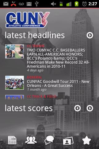 Android application CUNY Athletic Conference screenshort