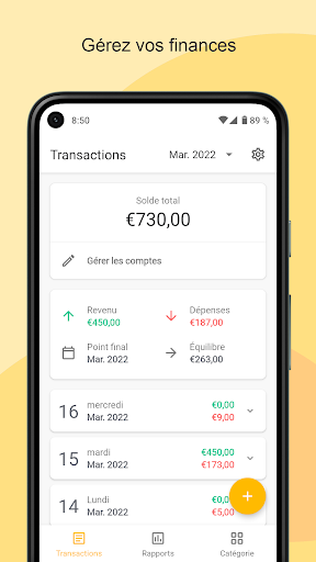 Aperçu de l'application