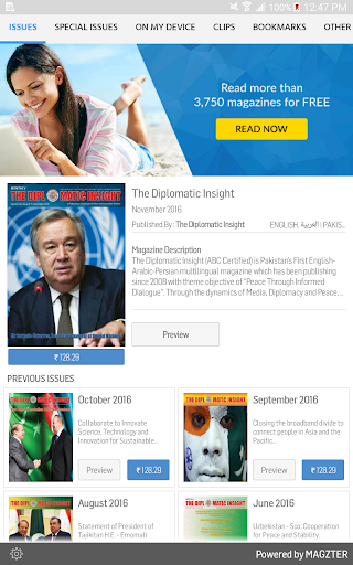 Android application The Diplomatic Insight screenshort