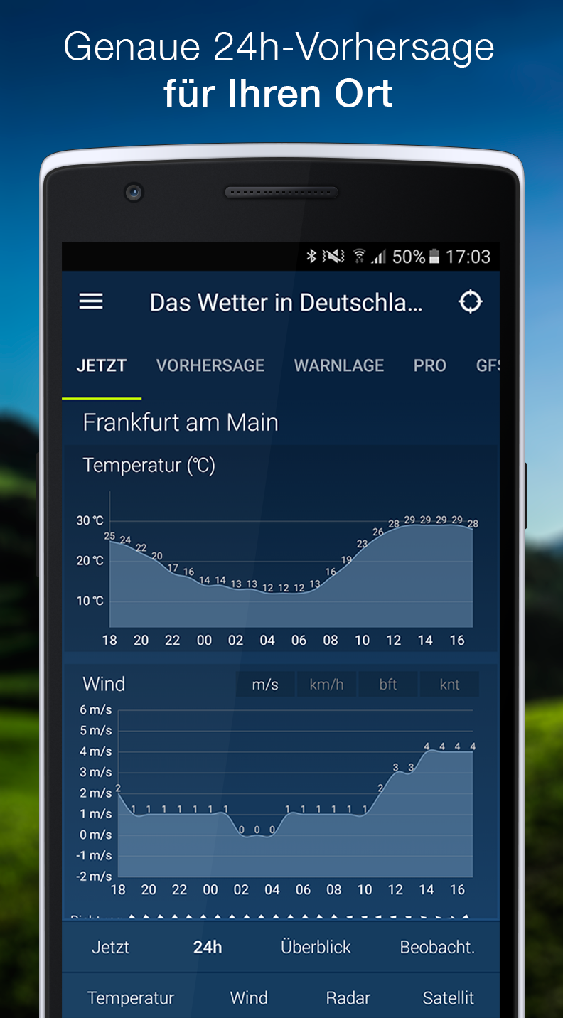 Android application The Weather in Germany: Radar, weather warnings screenshort