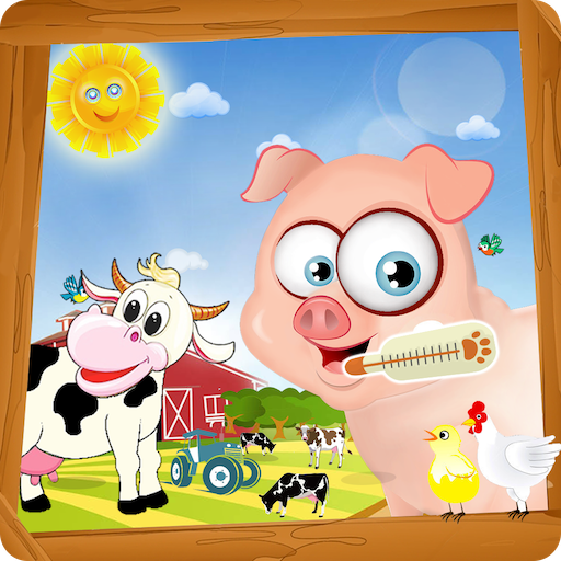 Kids Farm Animals Doctor Game logo