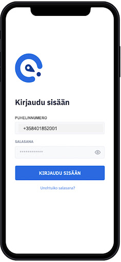 Android application Tykki App työajanseuranta screenshort