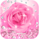 Diamond Pink Rose Theme icon