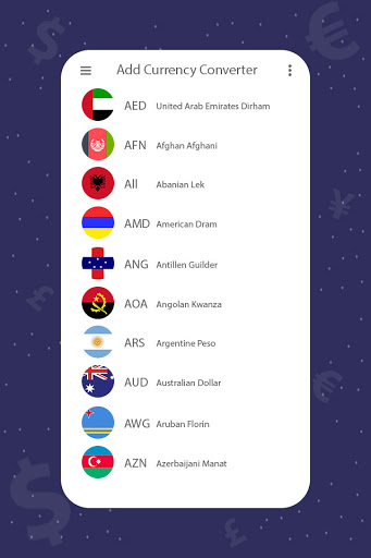 Android application All Country Currency Convertor screenshort